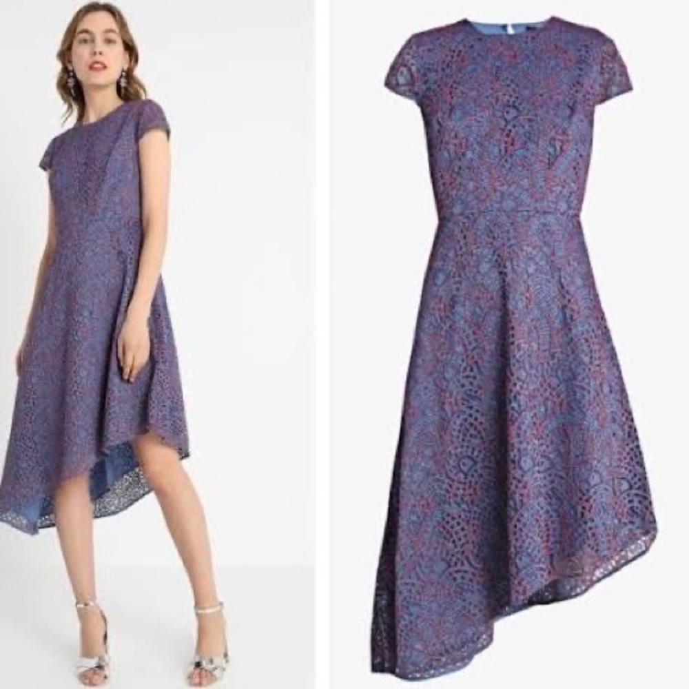 Banana Republic  |  Cap Sleeve Asymmetric Lace Dress